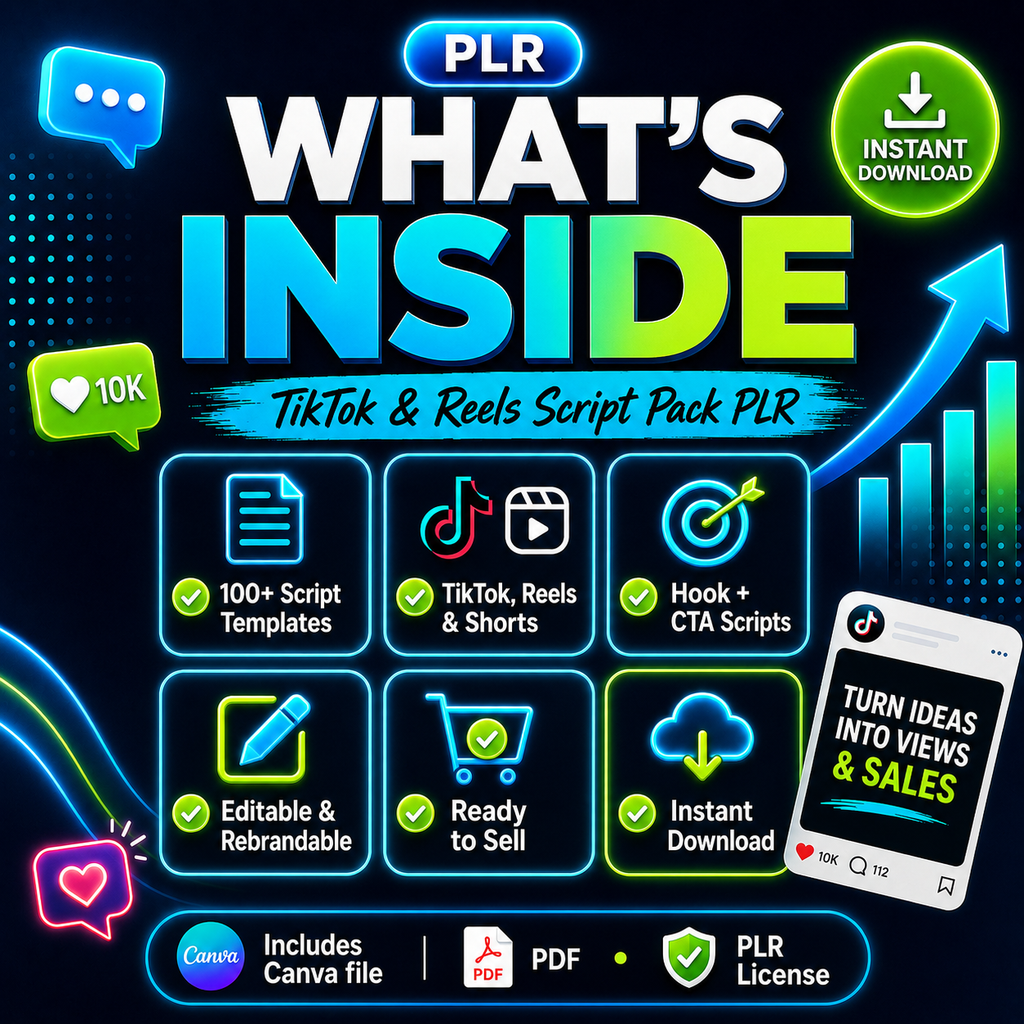 TikTok & Reels Script Pack PLR
