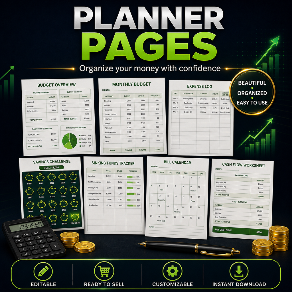 Budget Planner Bundle PLR