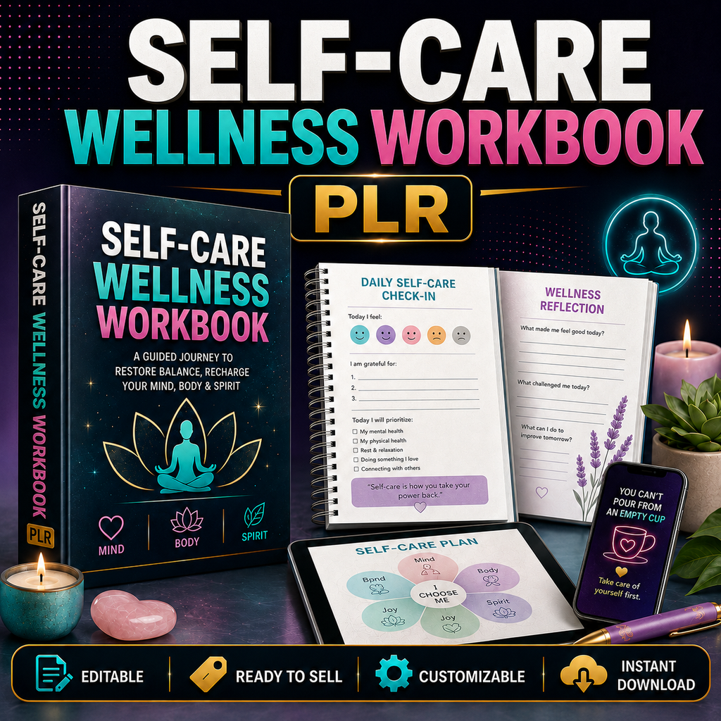 Self-Care Wellness Workbook PLR