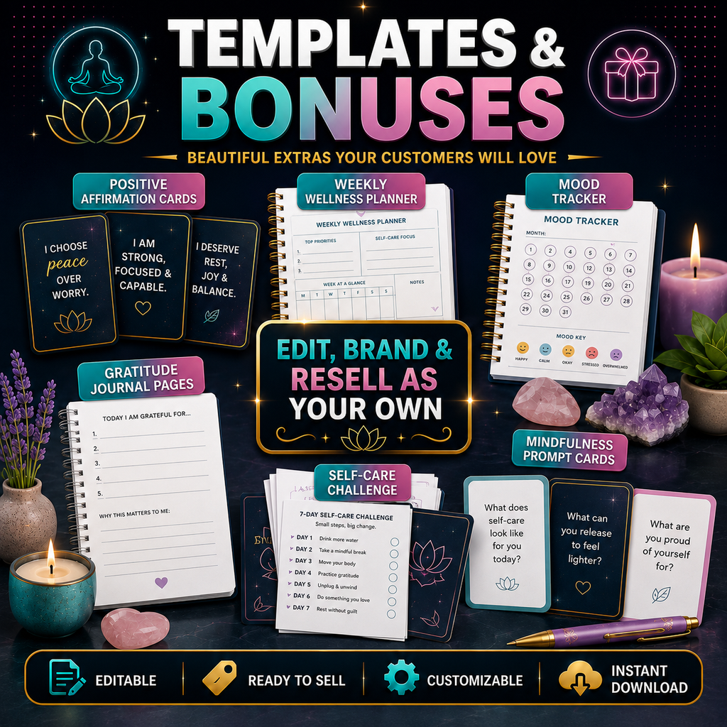 Self-Care Wellness Workbook PLR
