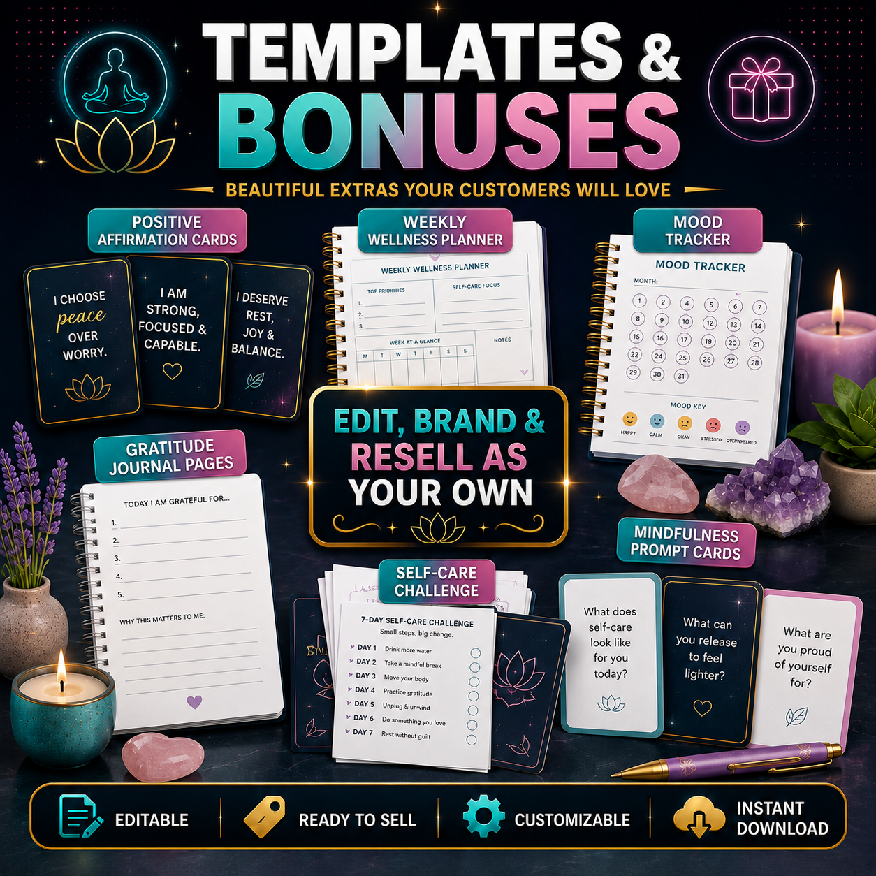 Self-Care Wellness Workbook PLR