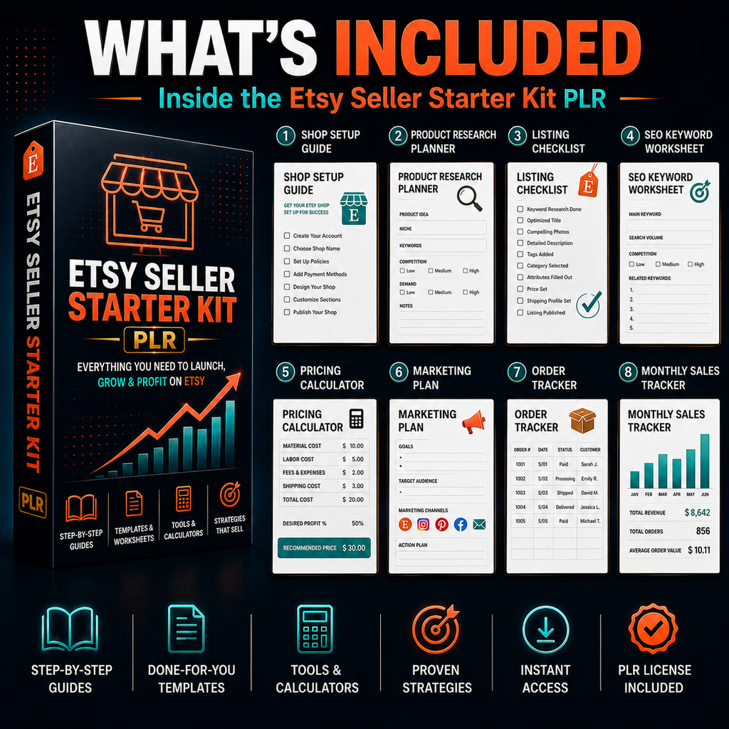 Etsy Seller Starter Kit PLR Bundle