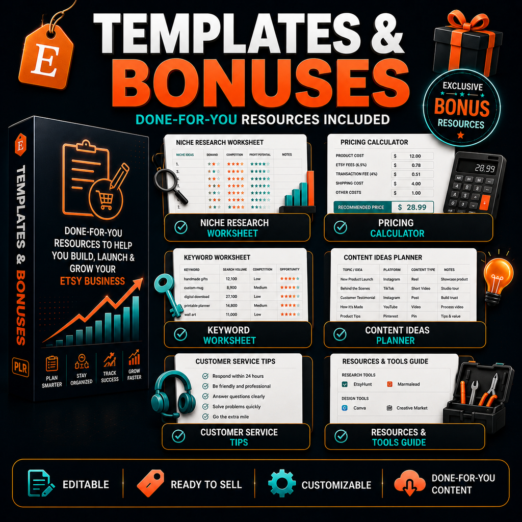 Etsy Seller Starter Kit PLR Bundle