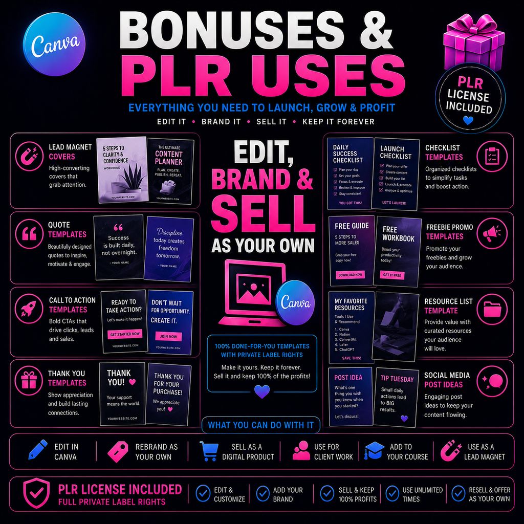 Canva Marketing Template Pack PLR