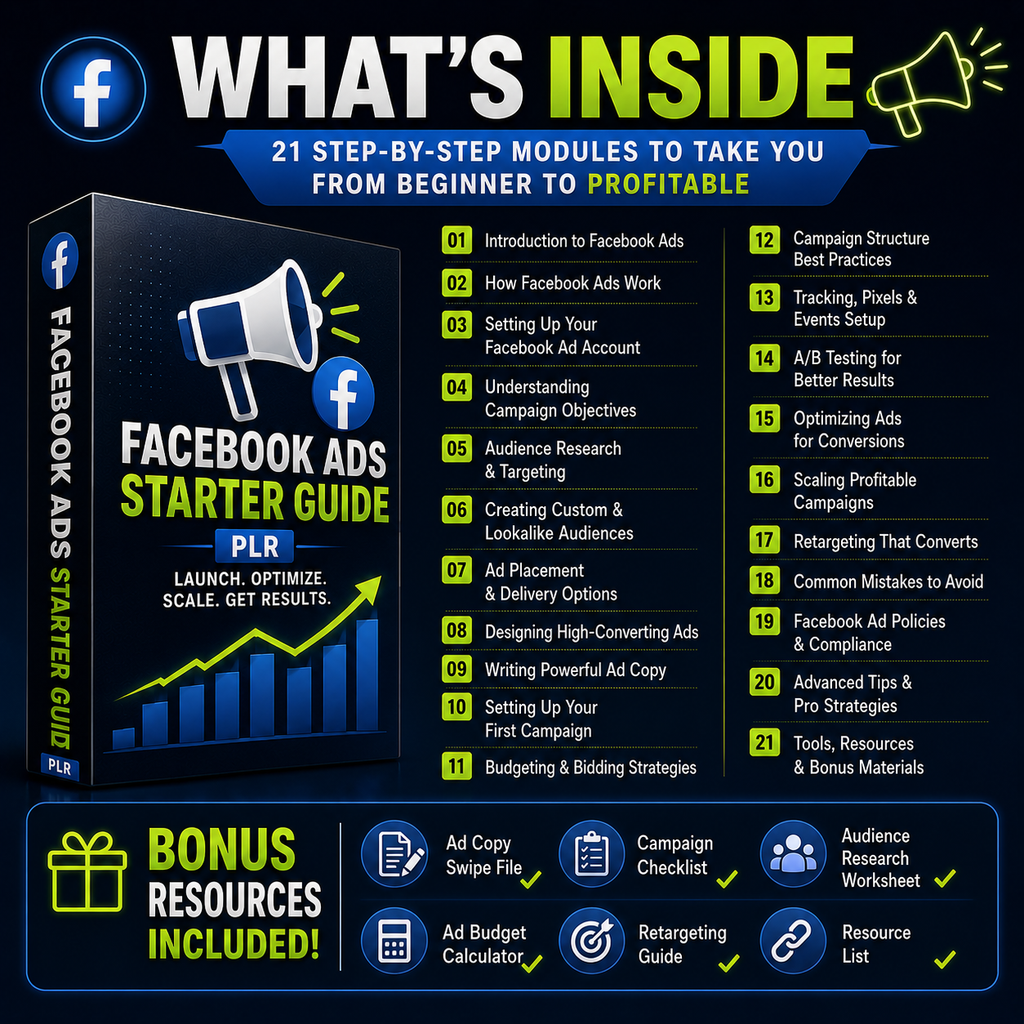 Facebook Ads Starter Guide PLR