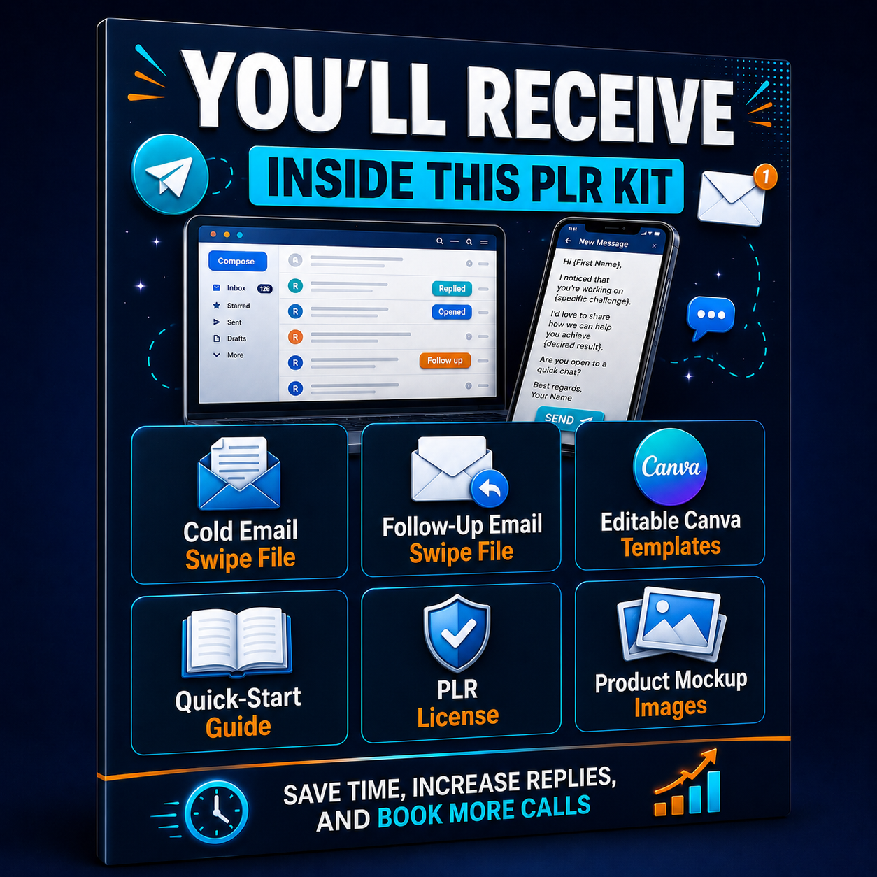Cold Email and Follow Up Email Templates PLR Bundle